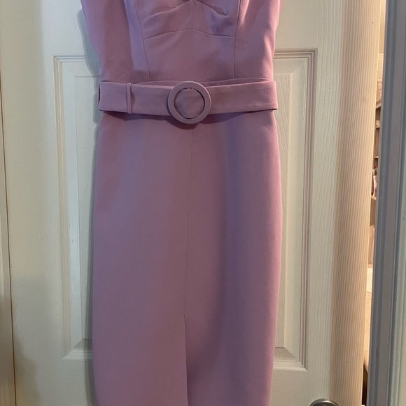 Mauve strapless dress with belt by Ever New - Picture 3 of 4